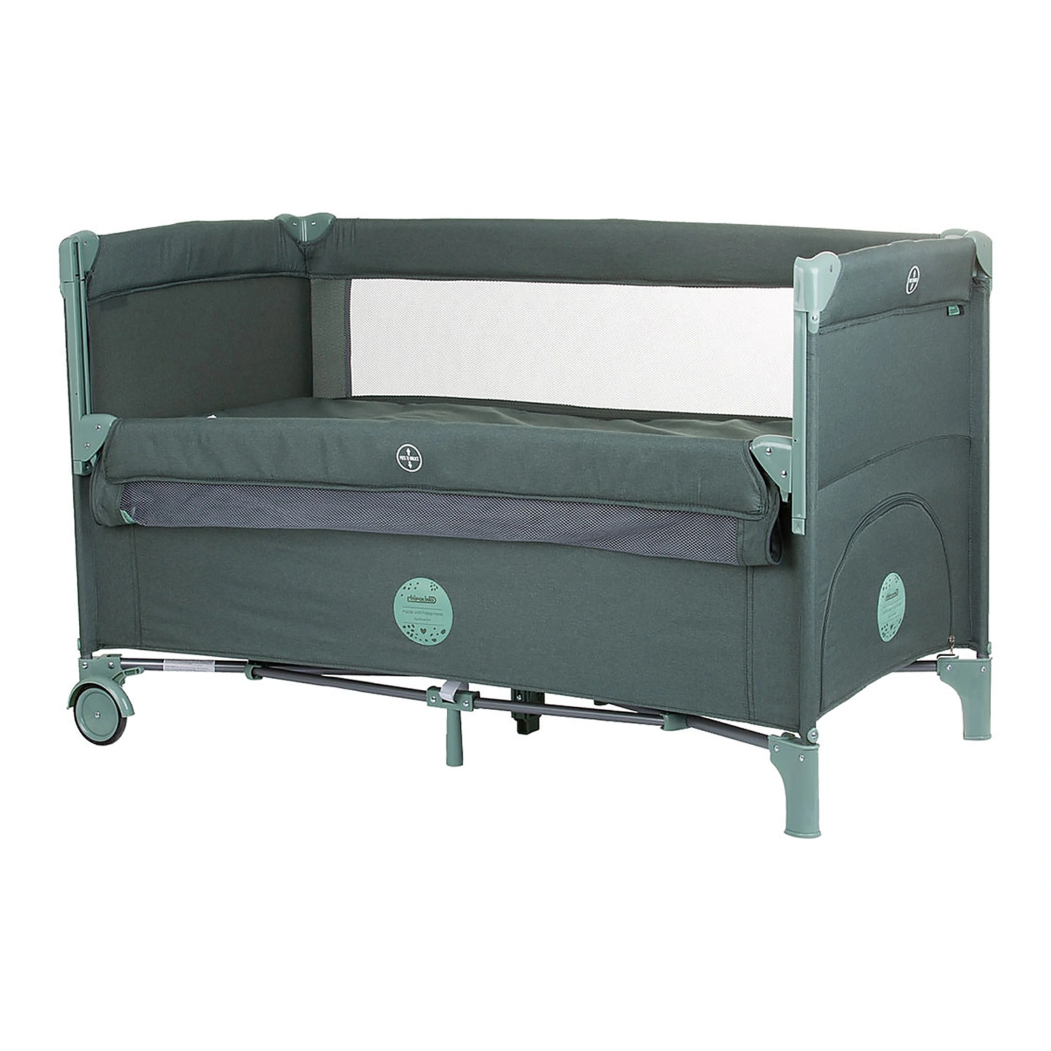 Patuturi co-sleeping - Patut pliabil Chipolino Relax cu laterala culisanta - Pine linen