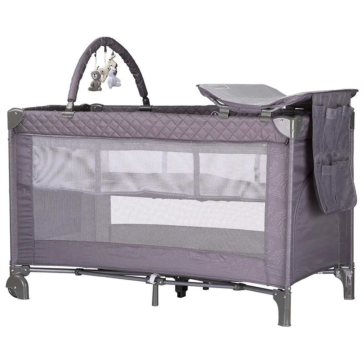 Patuturi copii - Patut pliabil cu saltea de infasat Chipolino Luna, Cloud 0 luni