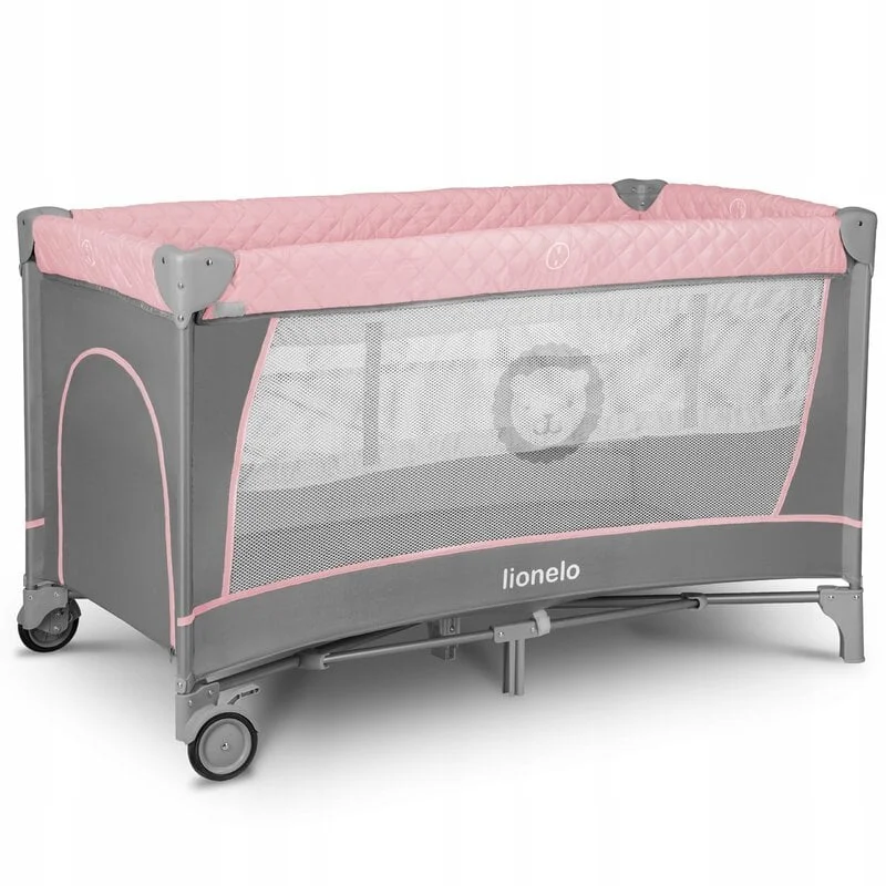 Patut pliant Lionelo Flower Roz 120x60 cm cu accesorii [5]