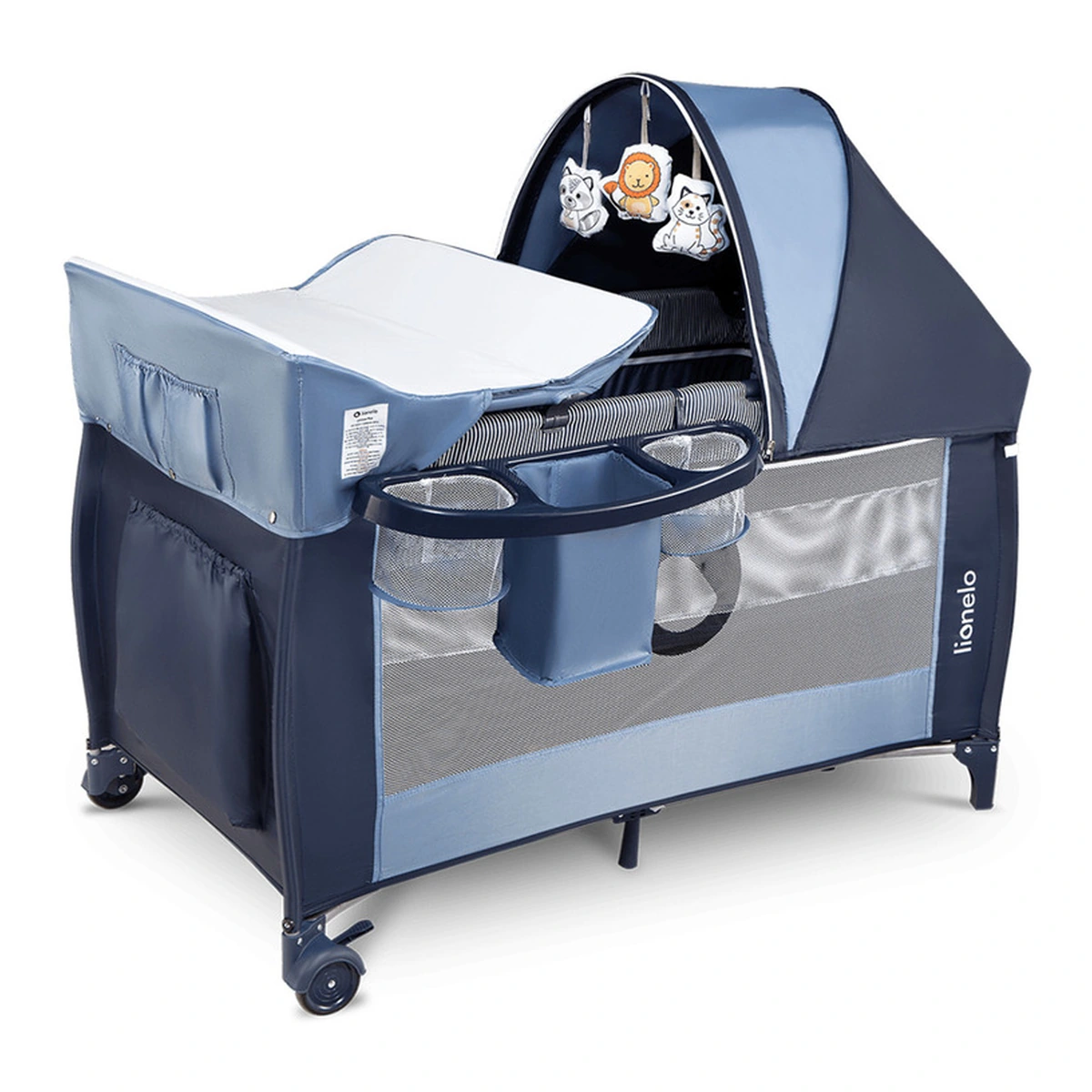 Patuturi pliabile - Patut pliant Lionelo Sven Plus Blue Navy 120x60 cm