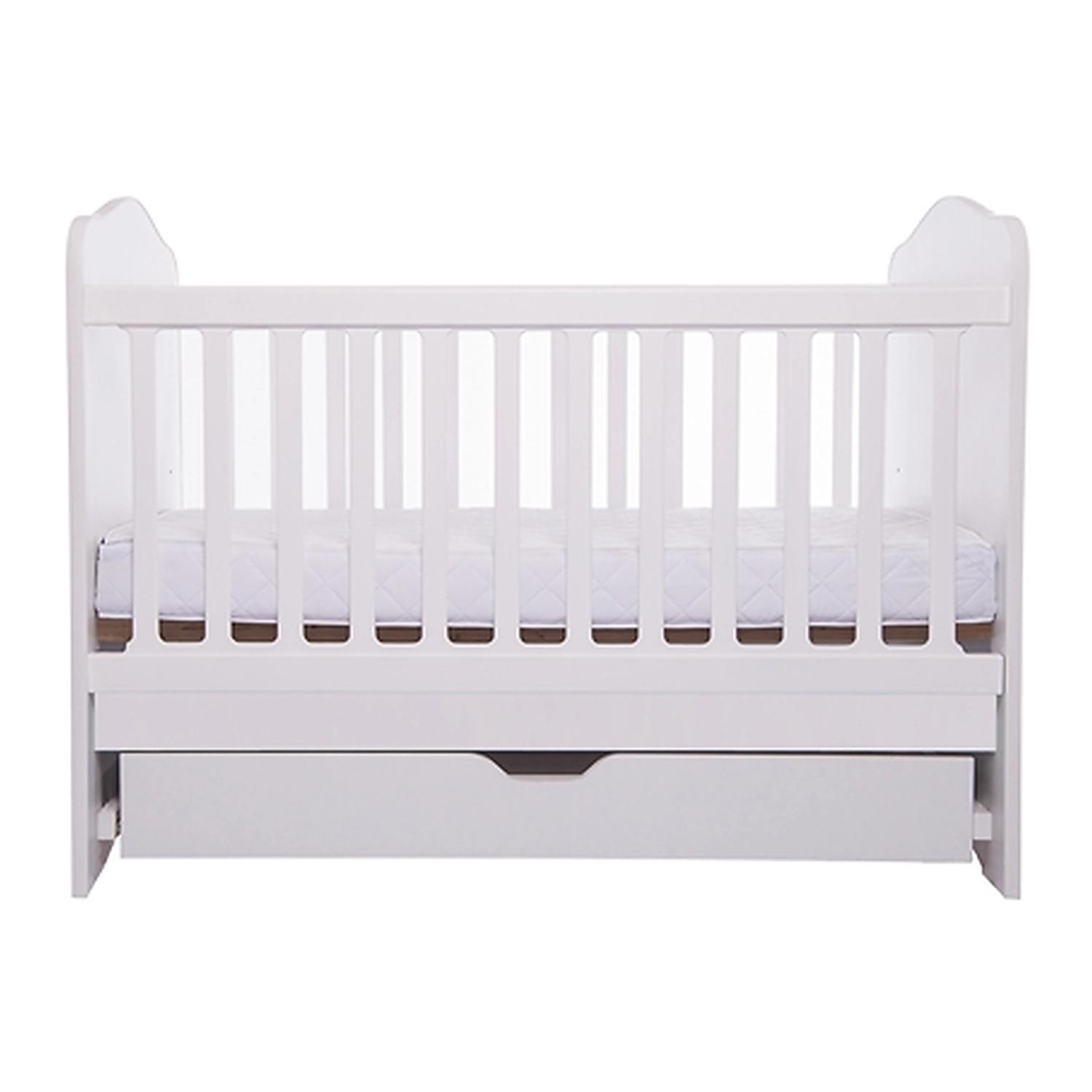 Patuturi din lemn - Patut VESSANTI Como, 120x60 cm, cu sertar - Alb