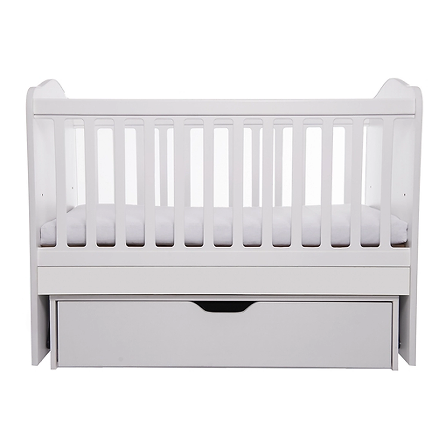 Patuturi din lemn - Patut VESSANTI Como, 120x60 cm, functie de balansoar, Alb