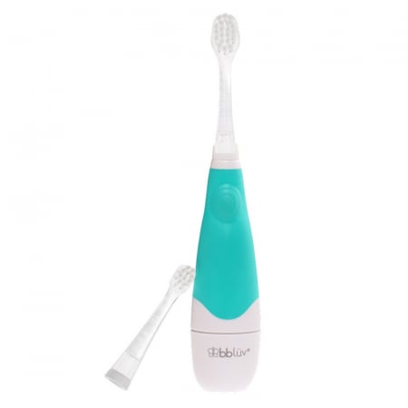 Igiena dentara - Periuta de dinti electrica, BBluv, Sonik, In 2 trepte, Cu lumini LED, Cu maner din silicon, Pe baza de baterii AAA, Albastru