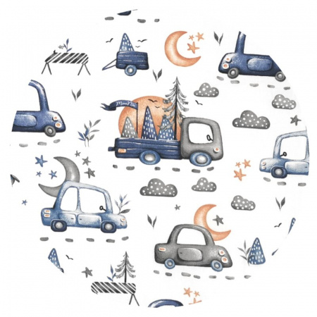 Perna bebelus, MimiNu, doua fete, functie anti-soc, 23x26 cm, Velvet Cars Grey [1]