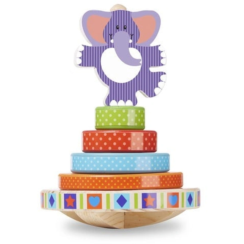 Jucarii bebelusi - Piramida de stivuit Elefantel Melissa & Doug