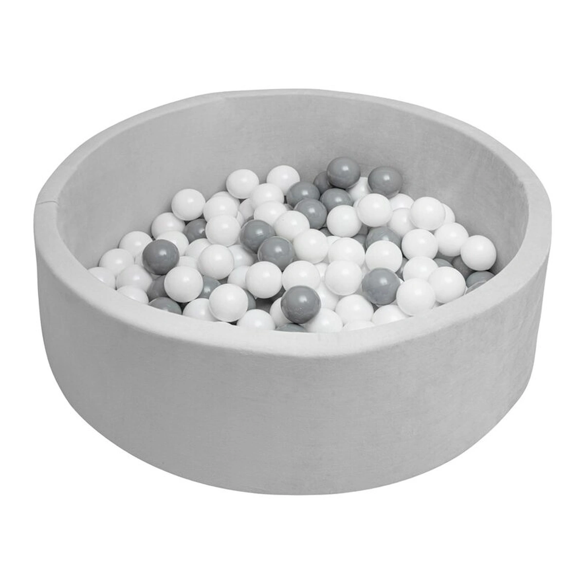 Piscine cu bile - Piscina uscata, New Baby, Cu 150 de bile (Alb, gri), 83 x 83 x 30 cm, Grey