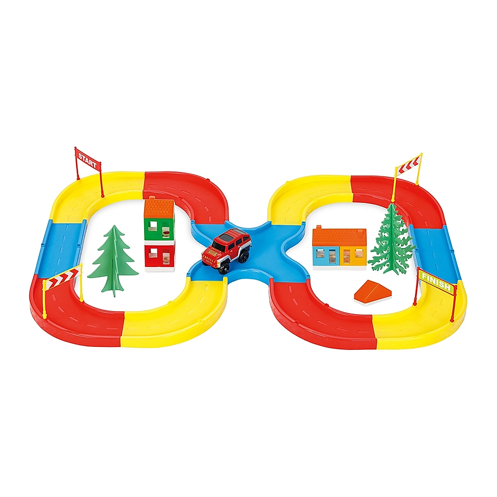 Masinute si camioane - Pista de masini Crossroads cu masinuta