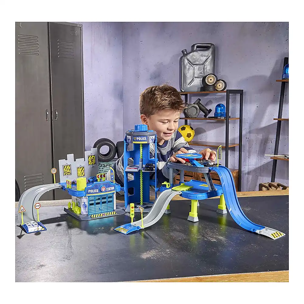 Pista de masini Majorette Creatix Police cu 5 masinute [1]