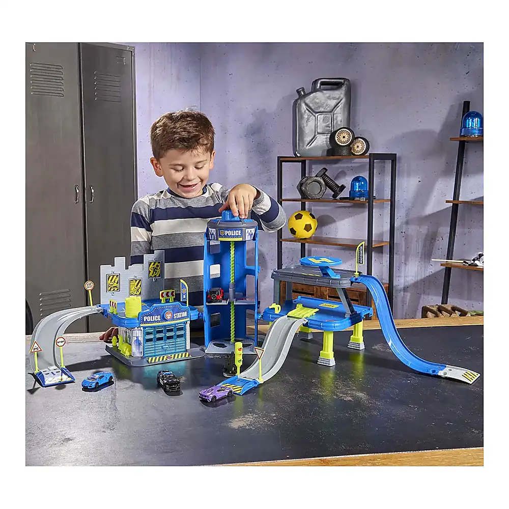 Pista de masini Majorette Creatix Police cu 5 masinute [2]