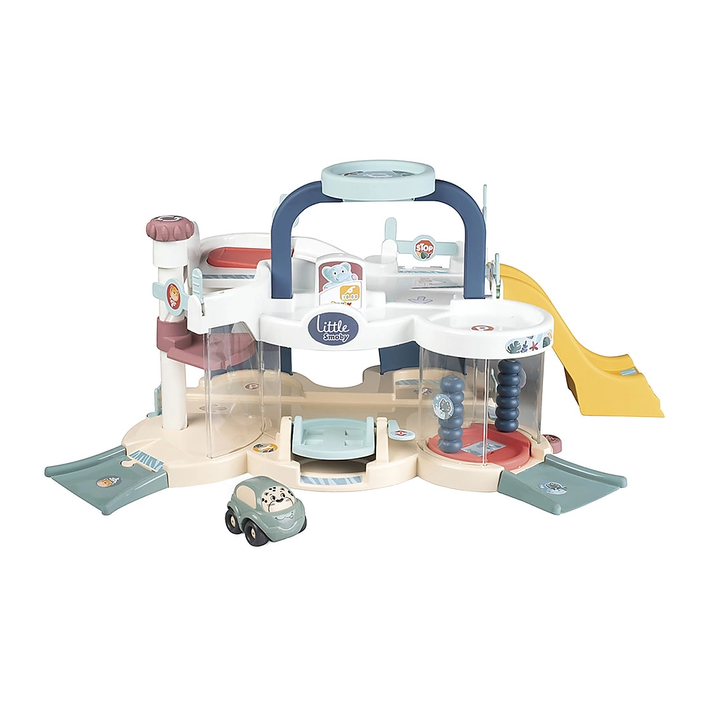 Masinute si camioane - Pista de masini Smoby First Garage cu masinuta