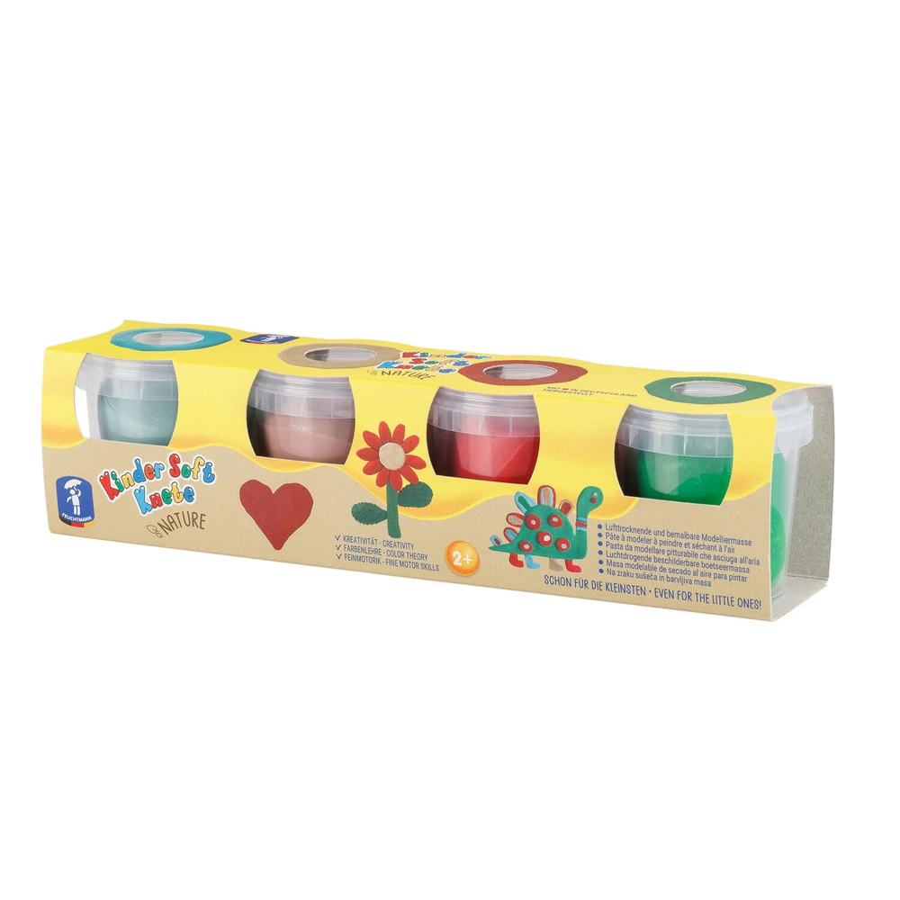 Jocuri si creativitate - Plastilina non-toxica FEUCHTMANN Kinder Natur 2 ani+