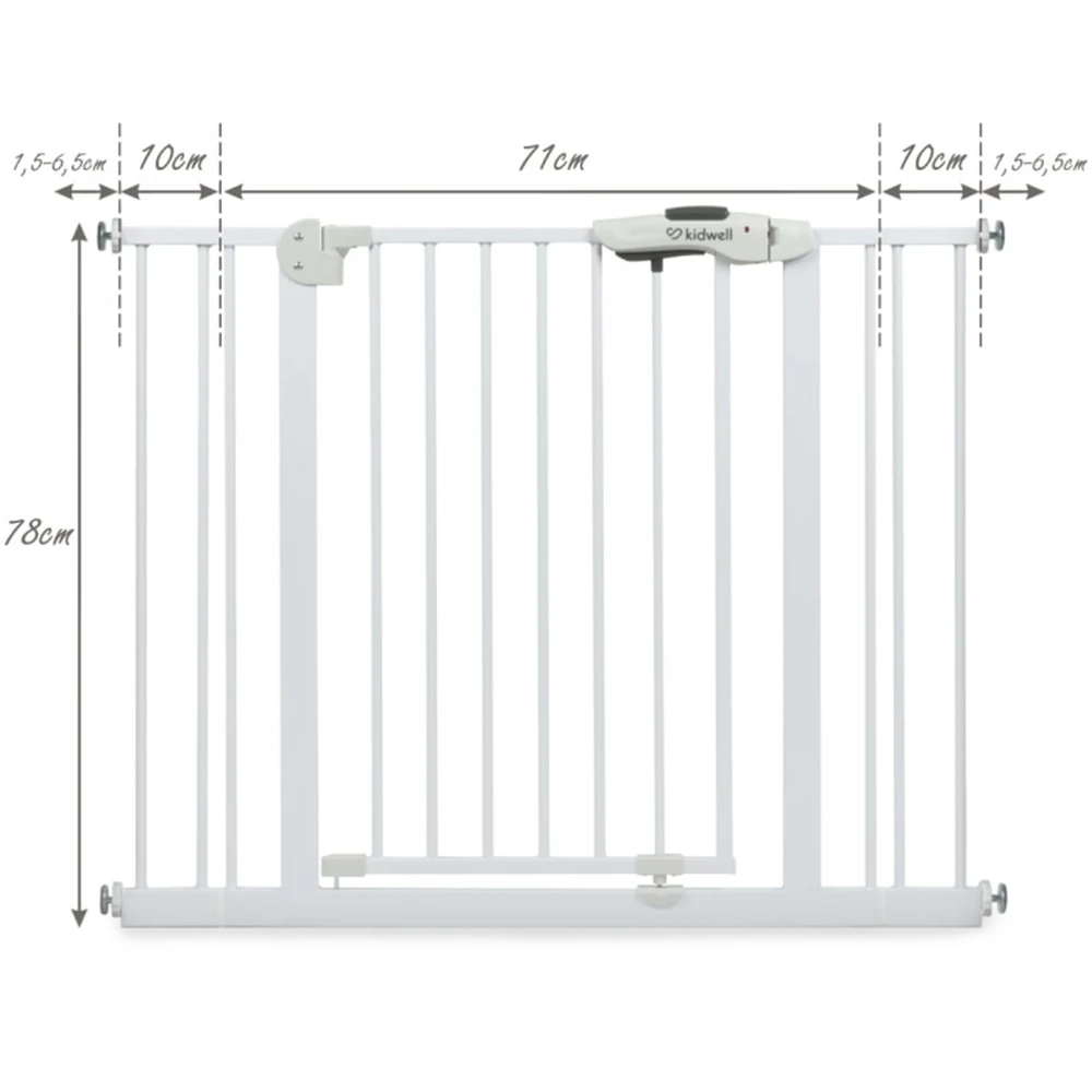 Poarta de siguranta 74-105 cm Kidwell Guarda - Alb [4]