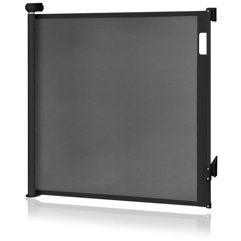 Poarta de siguranta, Lionelo, Thea, Cu suruburi, Textila, Retractabila, 80x140 cm, Negru [2]