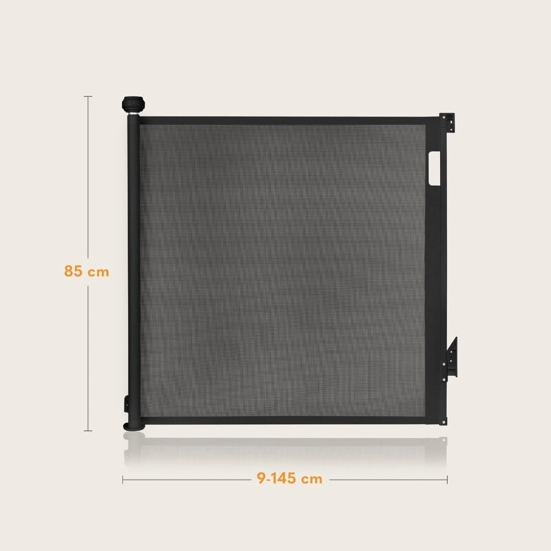 Poarta de siguranta, Lionelo, Thea, Cu suruburi, Textila, Retractabila, 80x140 cm, Negru [12]