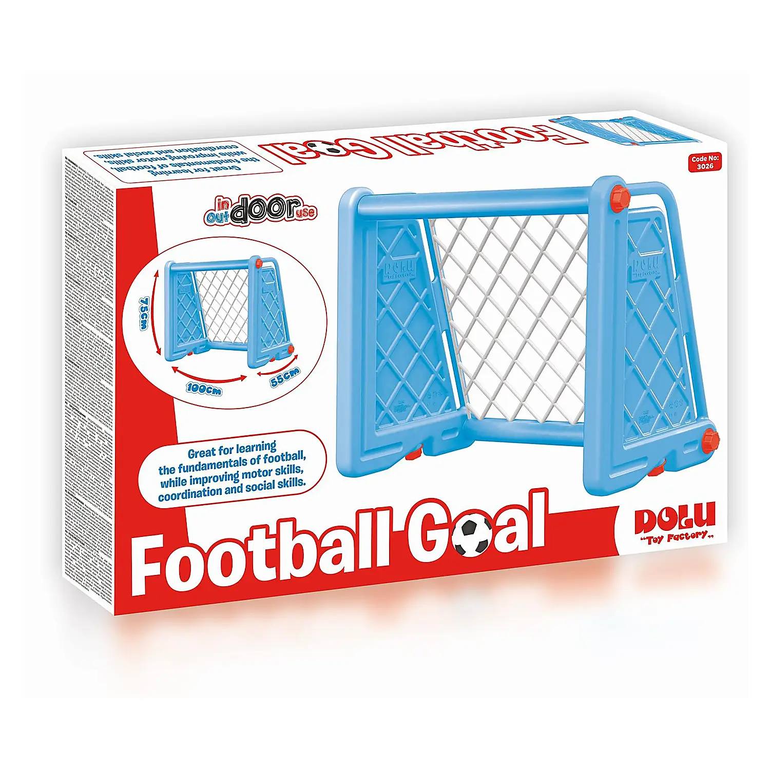 Jocuri pentru exterior - Poarta fotbal pentru copii - Albastra