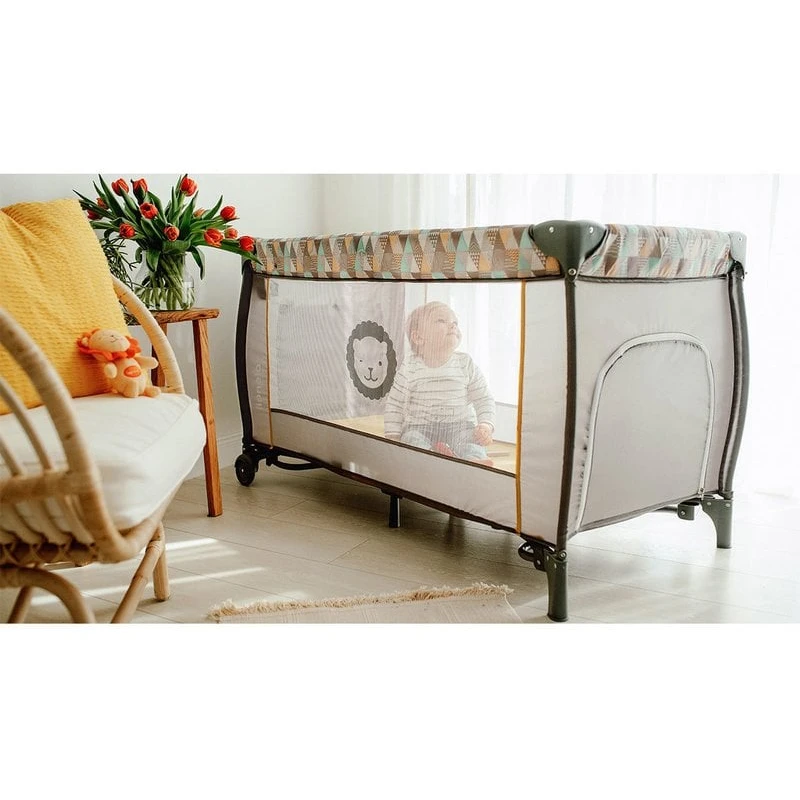 Patut pliant Lionelo Sven Plus Turqoise/Grey 120x60 cm [10]