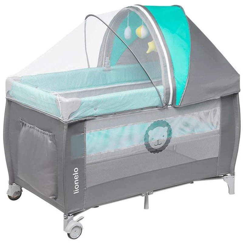 Patut pliant Lionelo Sven Plus Turqoise/Grey 120x60 cm [1]