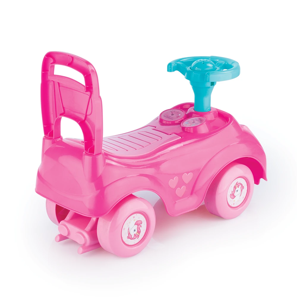 Masinuta roz Unicorn DOLU 12 luni+ cu volan si claxon [1]
