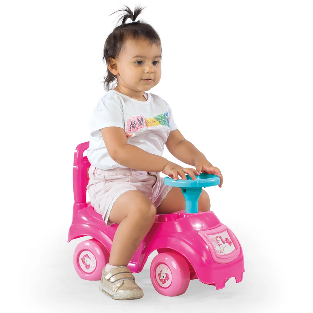 Masinuta roz Unicorn DOLU 12 luni+ cu volan si claxon [3]