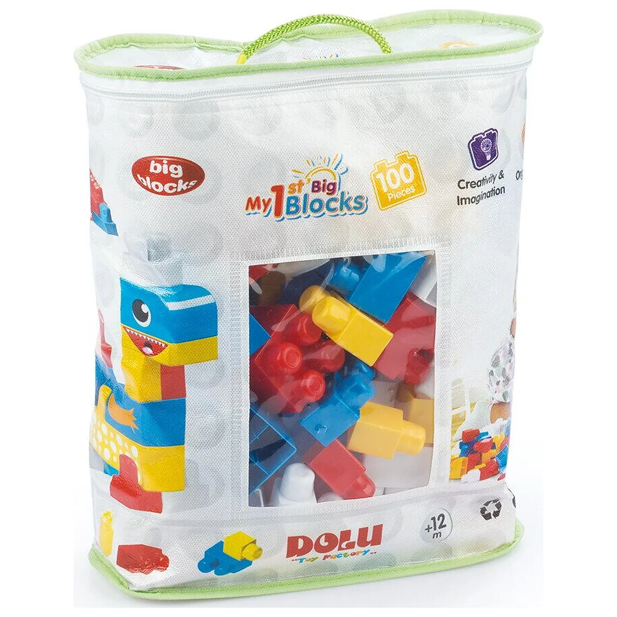 Jucarii - Primele cuburi de construit - 100 piese DOLU 1 an+