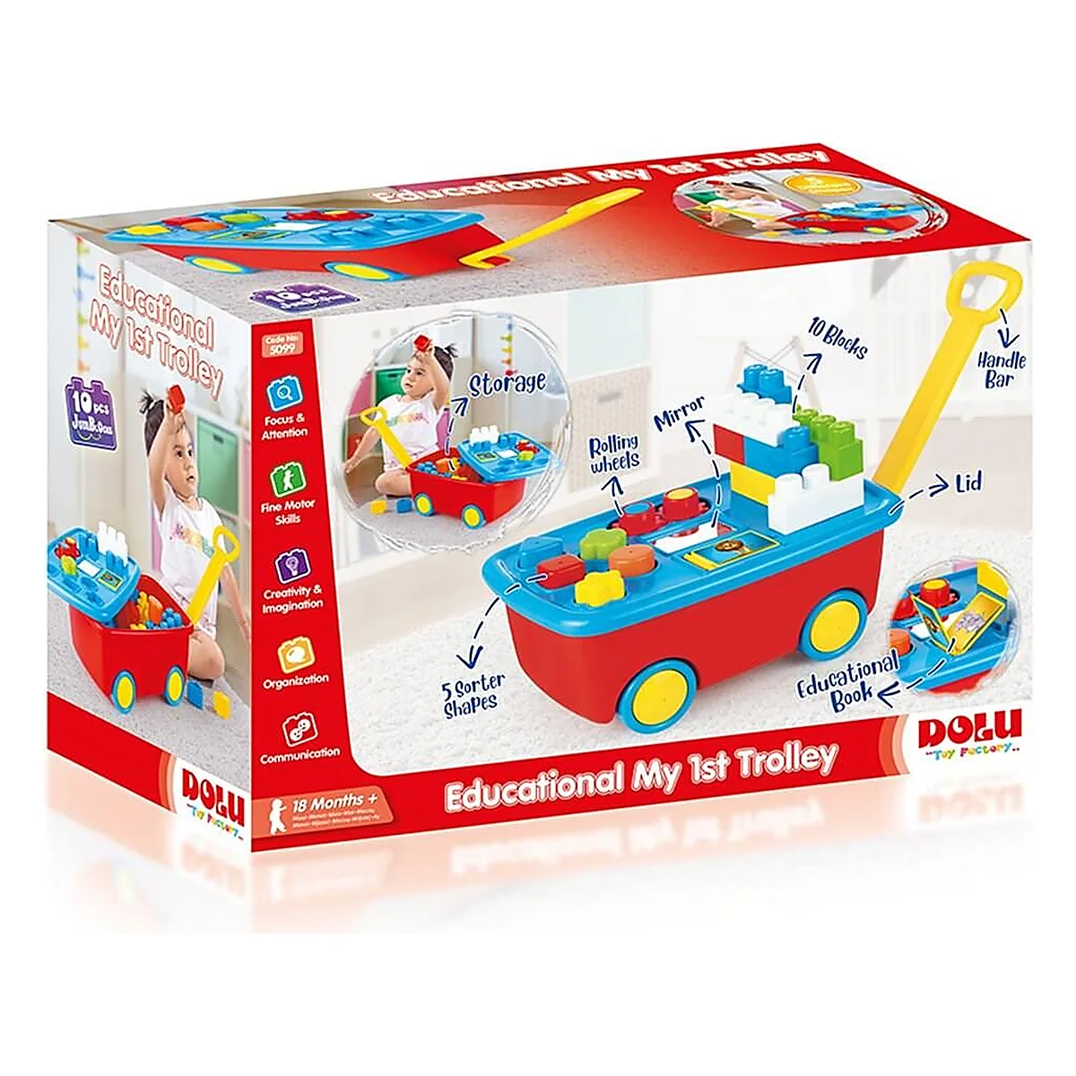 Constructii, cuburi, forme si culori - Primul meu carucior cu activitati