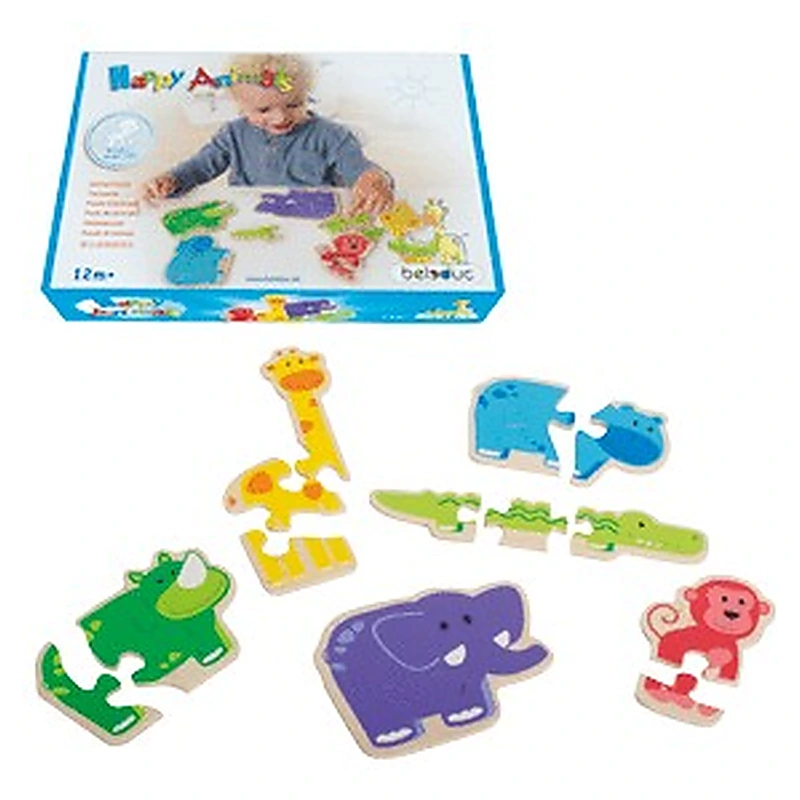 Puzzle-uri si incastre - Primul meu puzzle Animale vesele - Beleduc