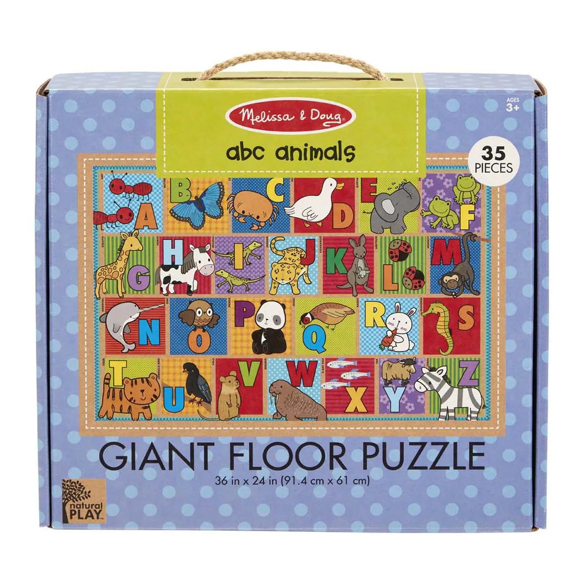 Puzzle-uri si incastre - Primul meu puzzle de podea eco Alfabetul Animalelor - Melissa and Doug