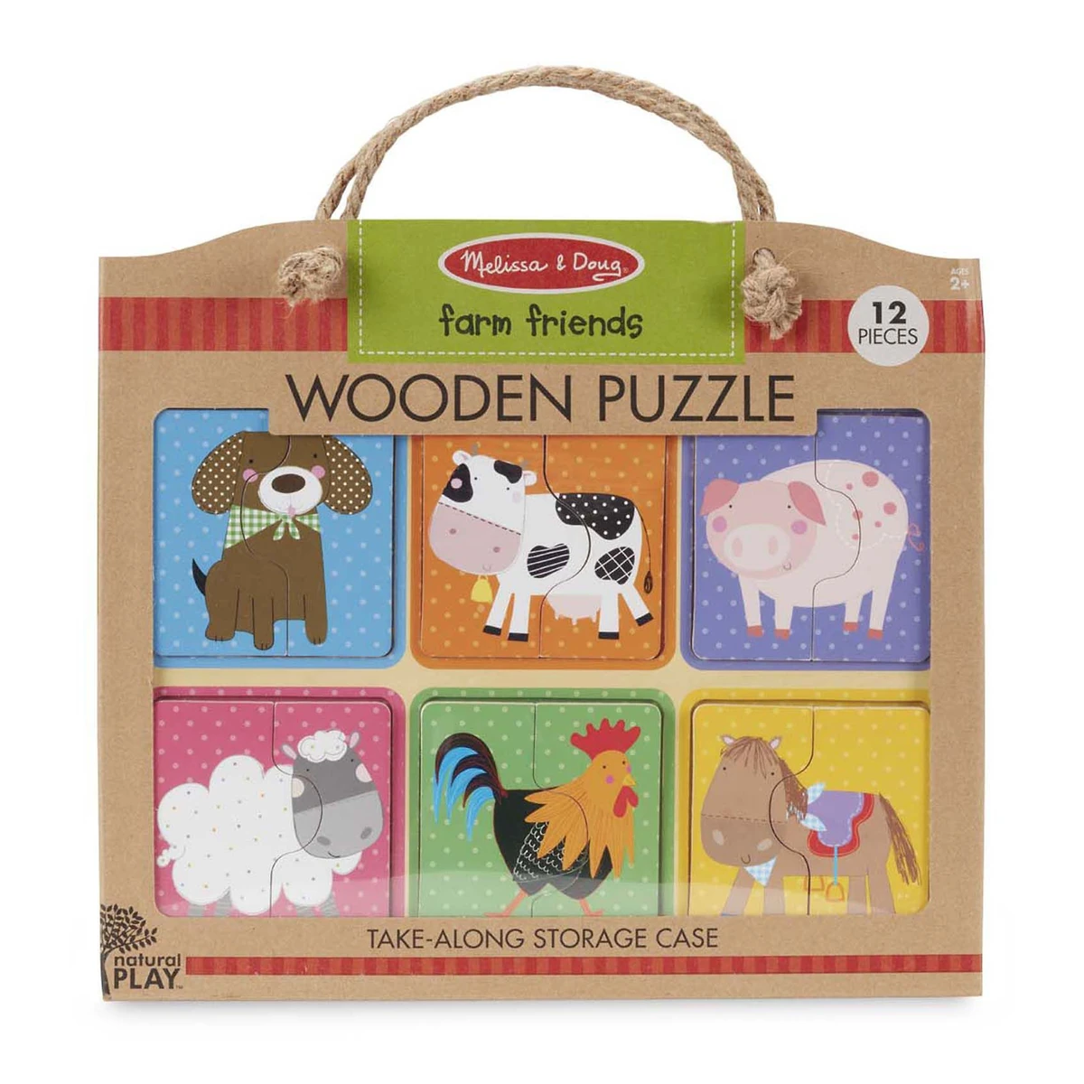 Puzzle-uri si incastre - Primul meu puzzle eco din lemn Prieteni de la Ferma - Melissa & Doug