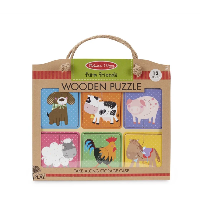 Puzzle-uri si incastre - Primul meu puzzle eco din lemn Prieteni de la Ferma - Melissa & Doug