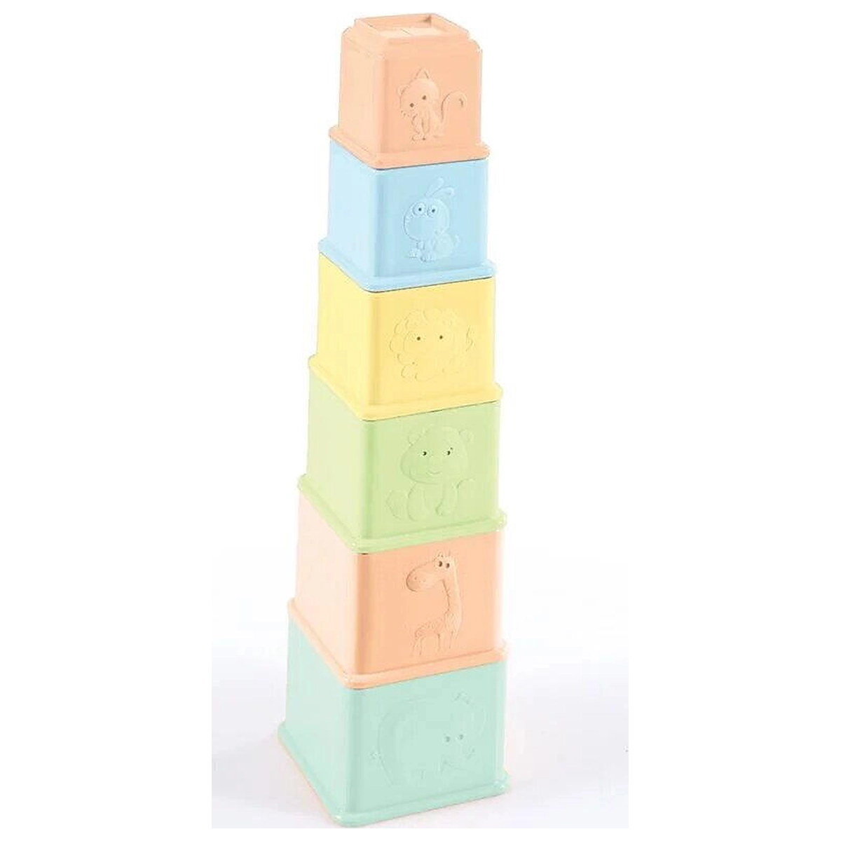 Jucarii - Primul meu turnulet - Pastel (6 piese) DOLU 18 luni+