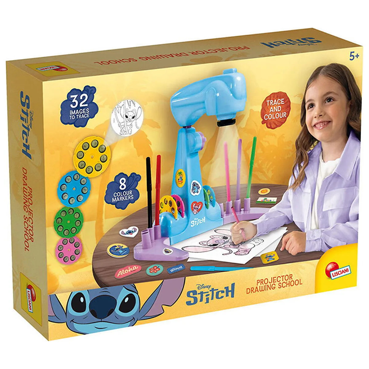 Desen, pictura si modelare - Proiector pentru desen - Stitch LISCIANI 5 ani +