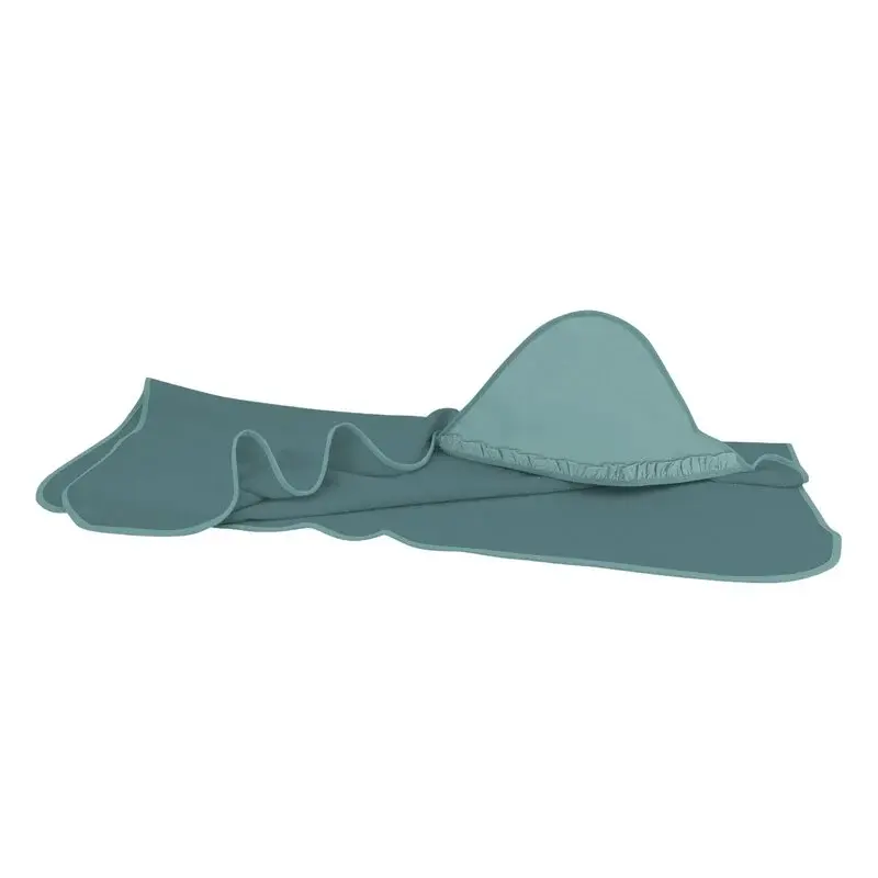 Sanatate si ingrijire - Prosop cu gluga, MimiNu, 100x100 cm, Din bumbac si thermo fleece, Colectia Royal, Nepal Green