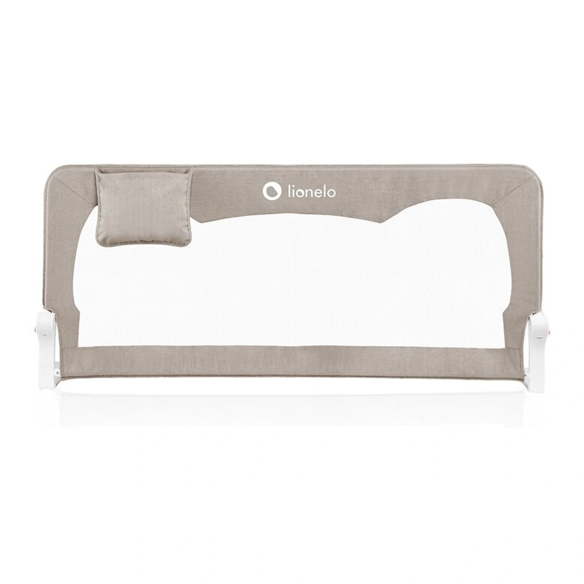 Protectie laterala pat, Lionelo, Hanna, Cu buzunar accesorii, 150x66 cm, Bej 18 luni+ [2]