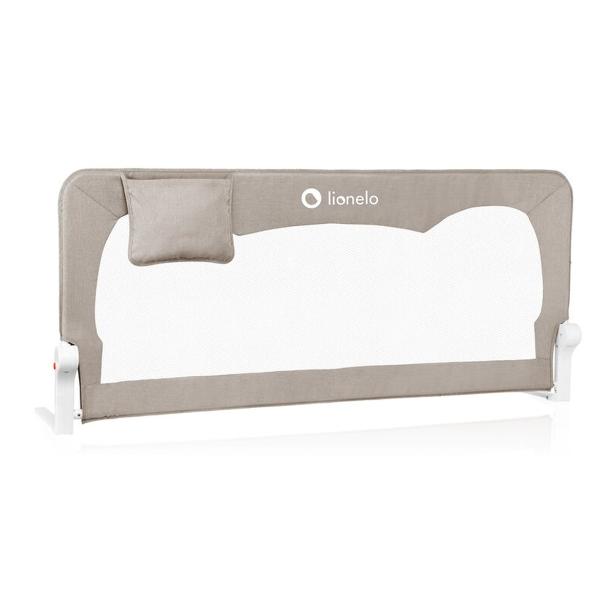 Protectie laterala pat, Lionelo, Hanna, Cu buzunar accesorii, 150x66 cm, Bej 18 luni+ [3]