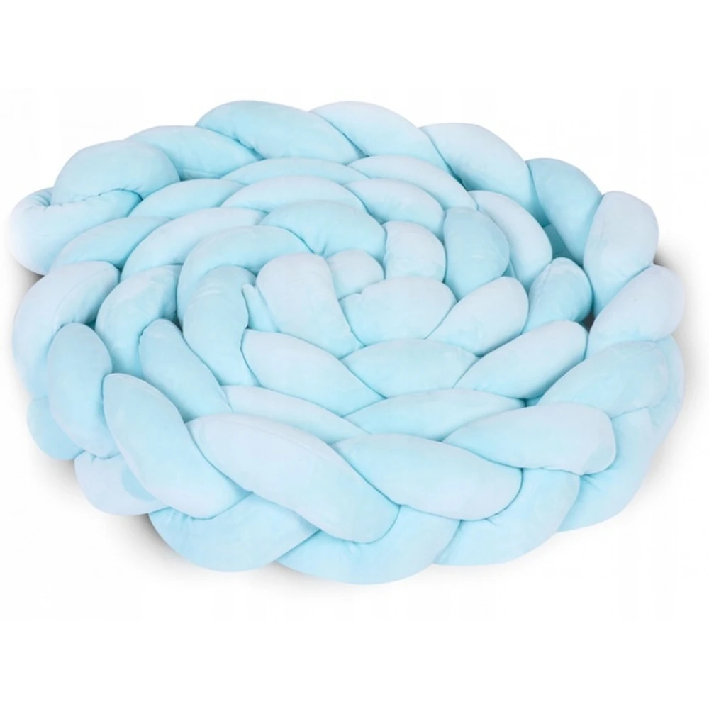 Aparatori patut - Protectie laterala pentru patut, impletita, 3 M, Ricokids - Albastru