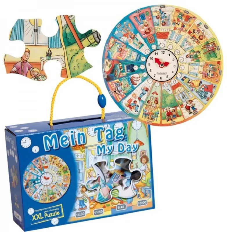 Jocuri si creativitate - Puzzle circular Invata ceasul Beleduc