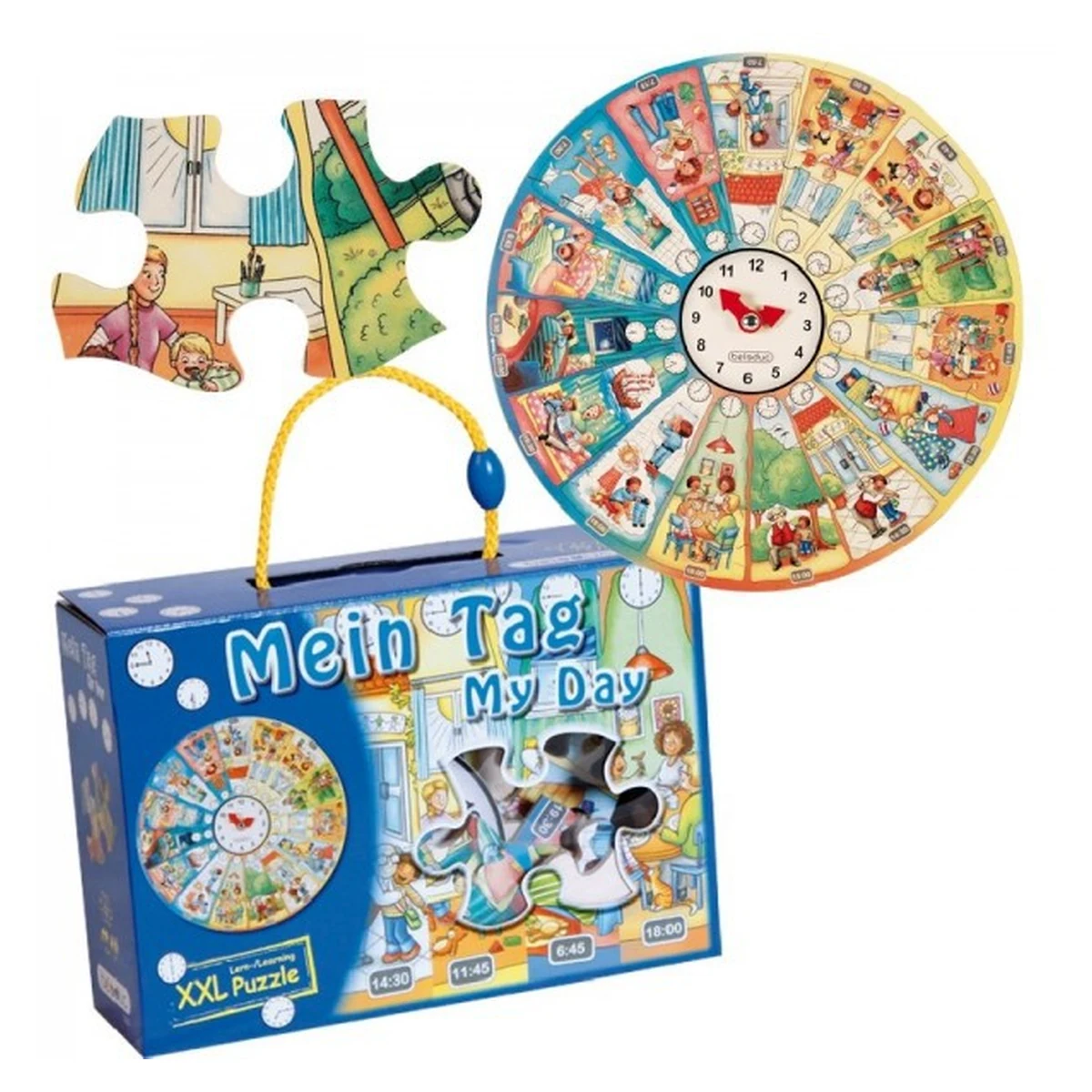 Puzzle-uri si incastre - Puzzle circular Invata ceasul Beleduc