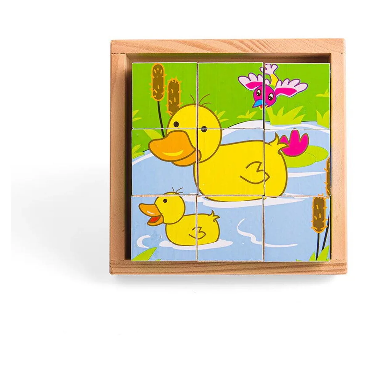 Puzzle cubic - animale domestice BIGJIGS Toys 10 luni [2]