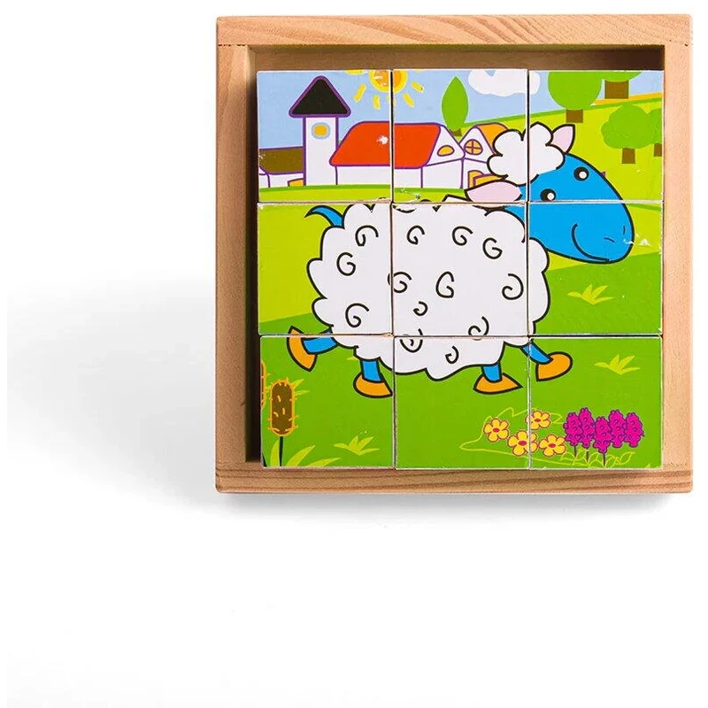 Puzzle cubic - animale domestice de la BIGJIGS Toys [5]