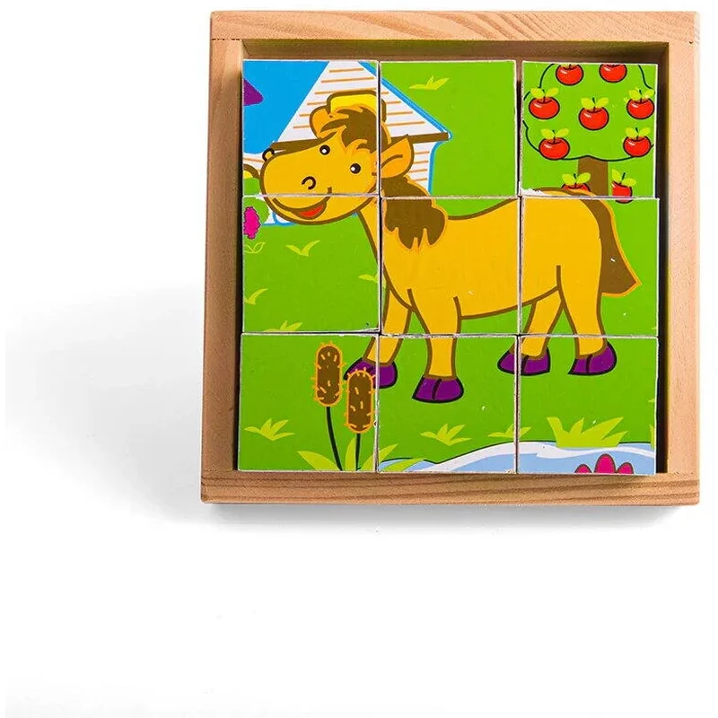 Puzzle cubic - animale domestice de la BIGJIGS Toys [3]