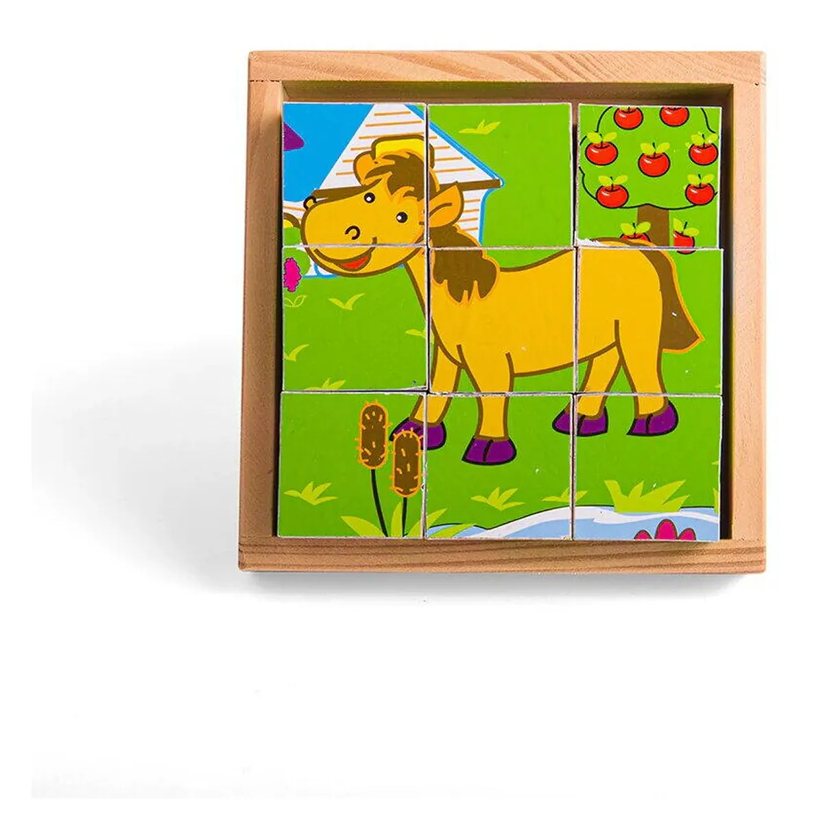 Puzzle cubic - animale domestice BIGJIGS Toys 10 luni [3]