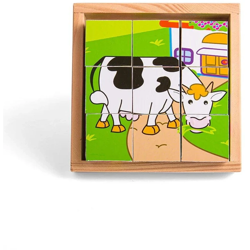 Puzzle cubic - animale domestice de la BIGJIGS Toys [4]