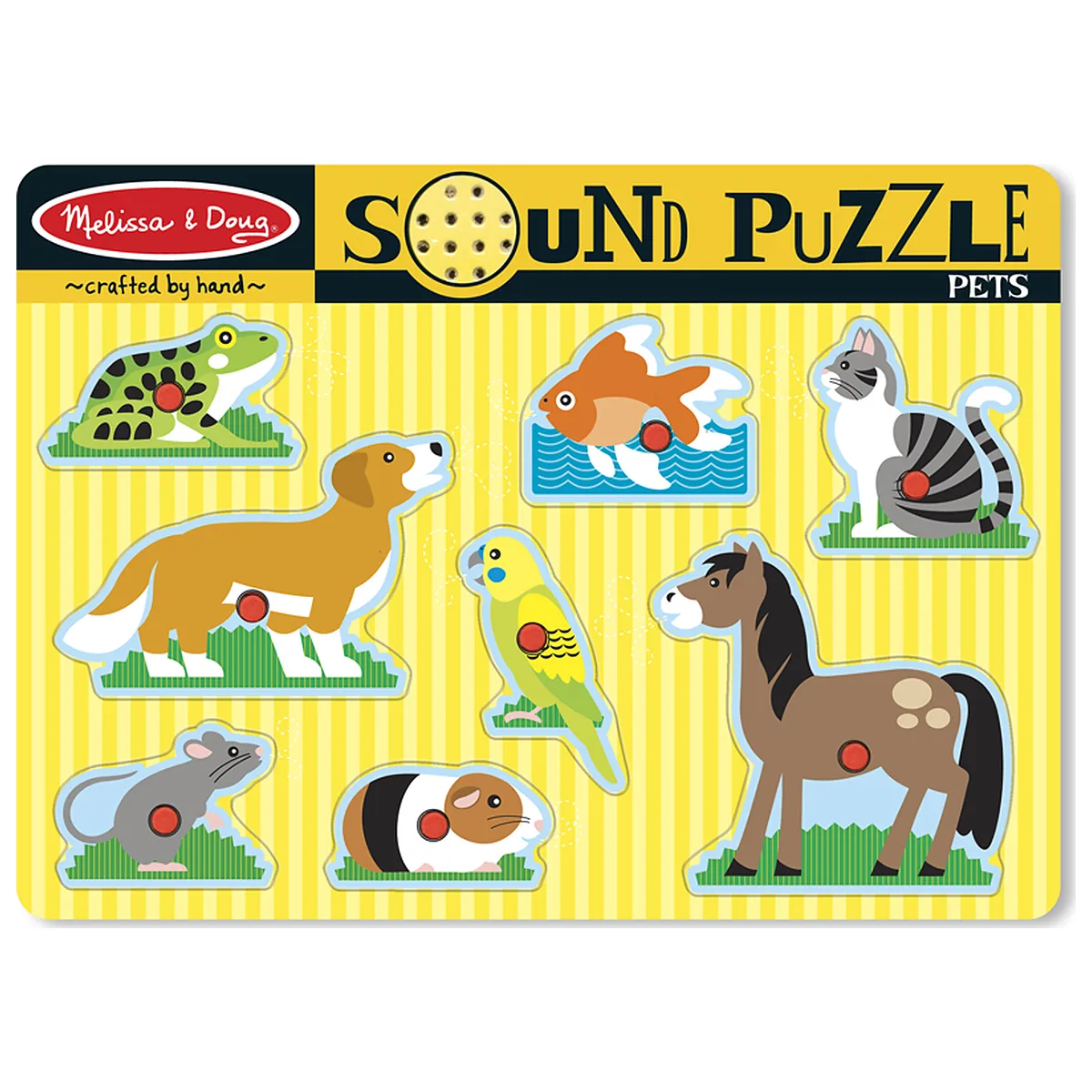 Puzzle-uri si incastre - Puzzle de lemn cu sunete Animale de companie Melissa and Doug