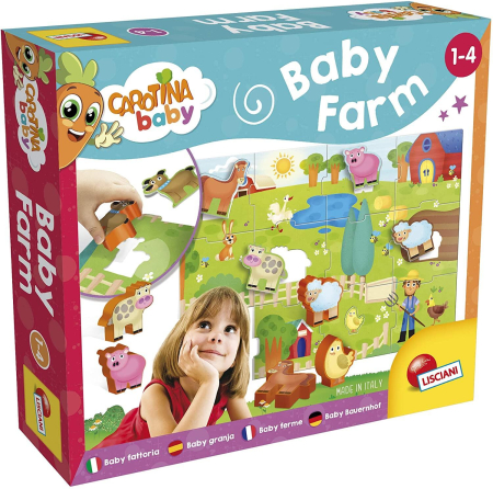 Puzzle-uri si incastre - Puzzle de podea - Distractie la ferma (12 piese) LISCIANI 4 ani