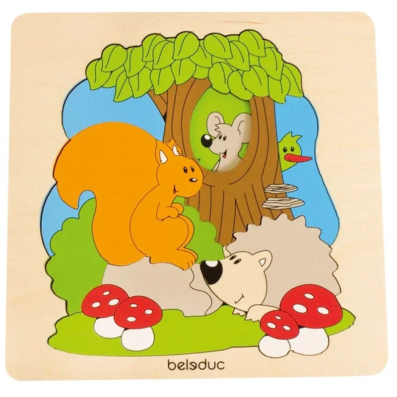 Puzzle-uri si incastre - Puzzle Descopera Padurea Beleduc
