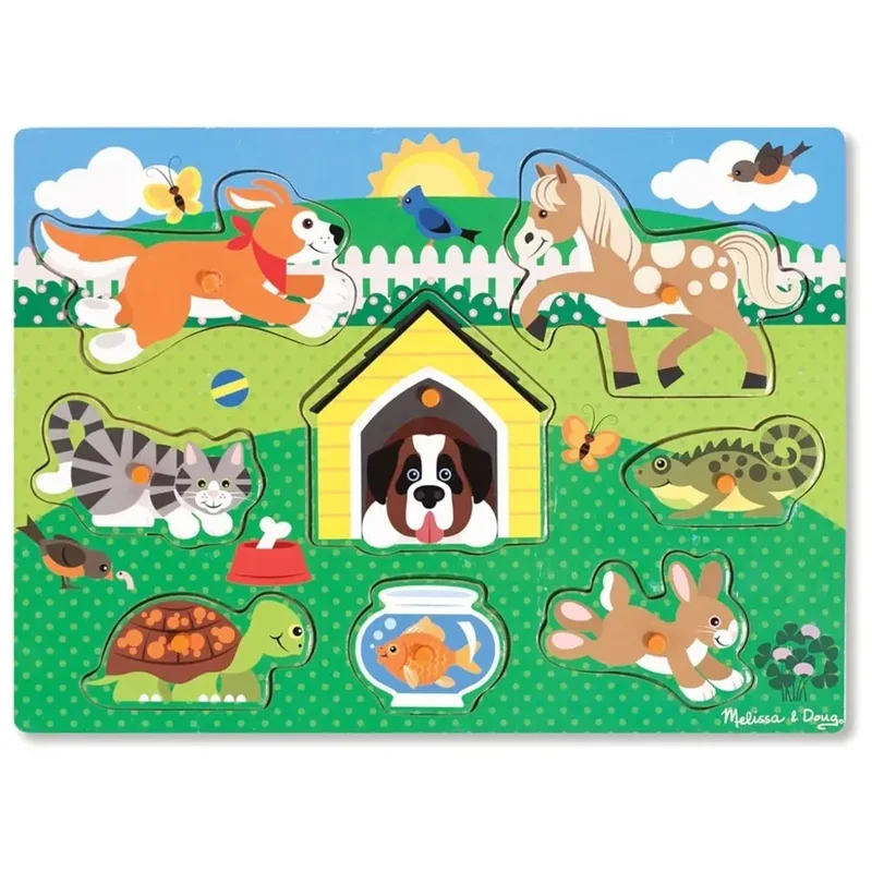 Puzzle-uri si incastre - Puzzle din lemn Animalele de companie