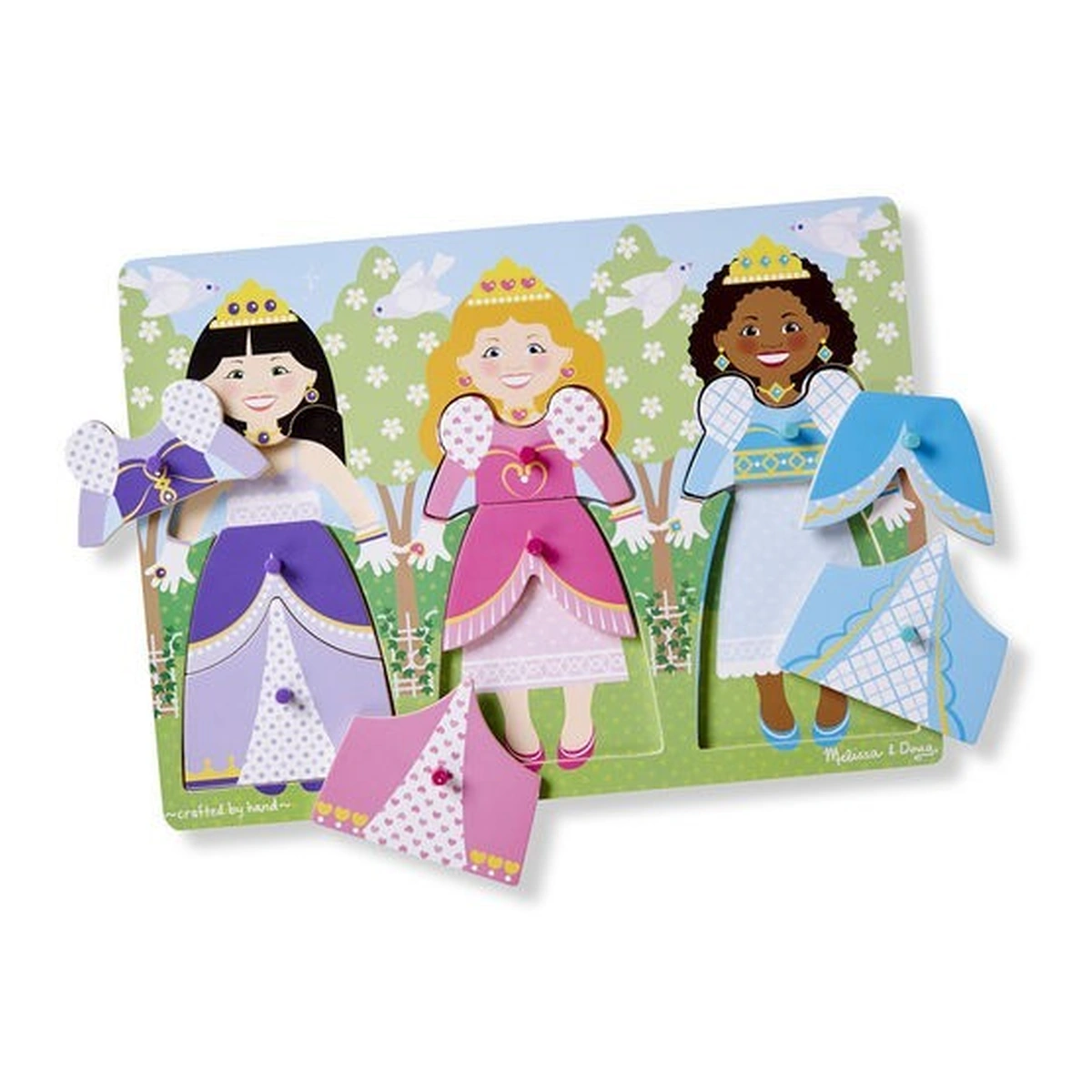 Puzzle-uri si incastre - Puzzle din lemn Imbraca Printese