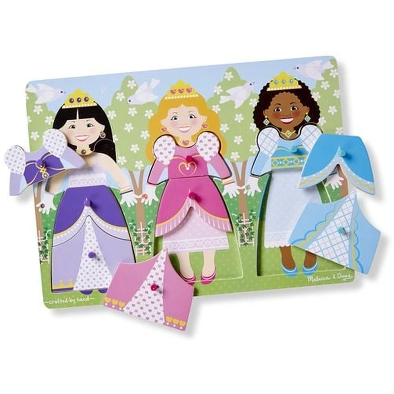 Puzzle-uri si incastre - Puzzle din lemn Imbraca Printese