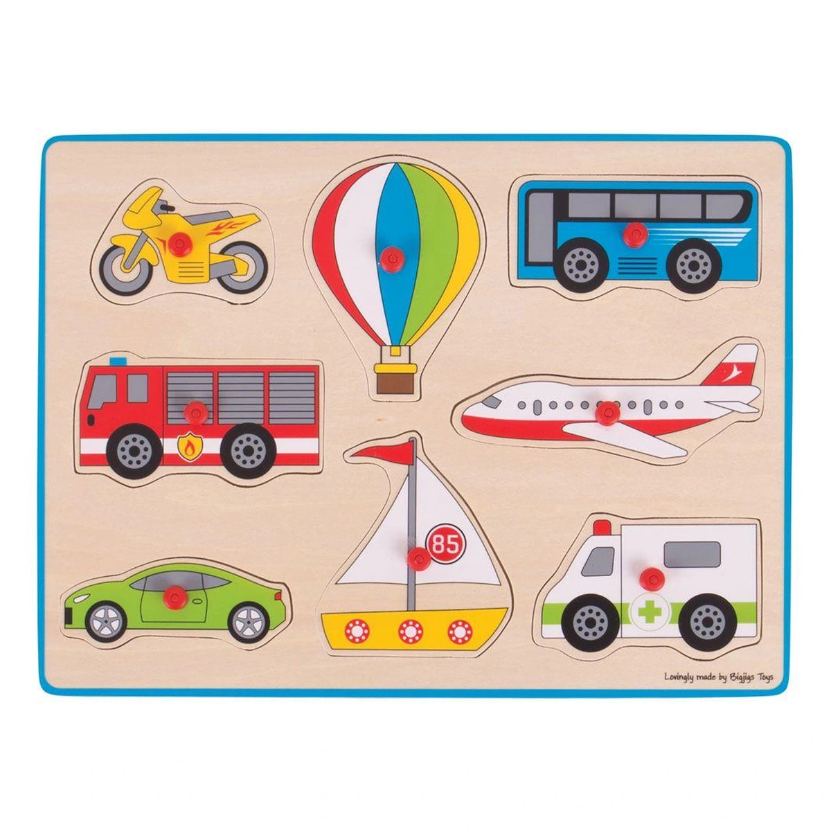 Jucarii interactive - Puzzle din lemn incastru - Vehicule