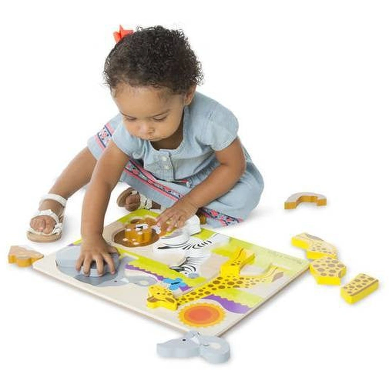 Puzzle din lemn Jumbo Safari Melissa and Doug [5]